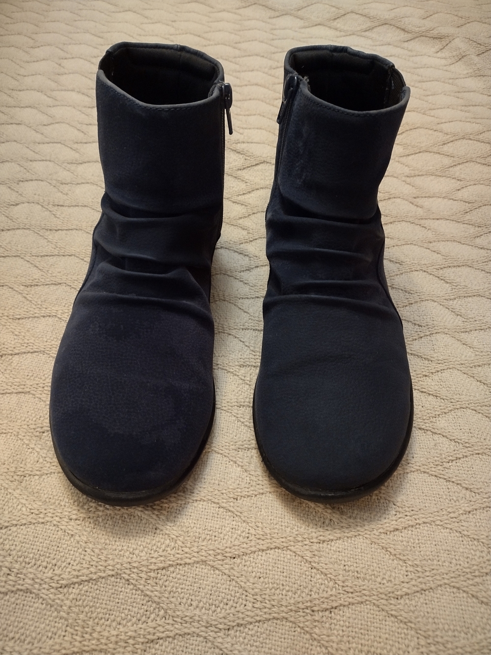 Cloudsteppers by Clarks Women's Navy Ankle Booties with Side Zip